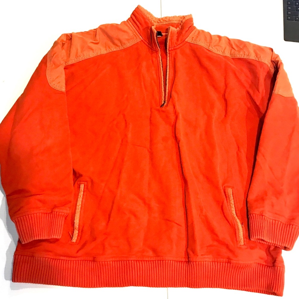 Orange sweatshirt made in Italy Vintage Men size 3X tall